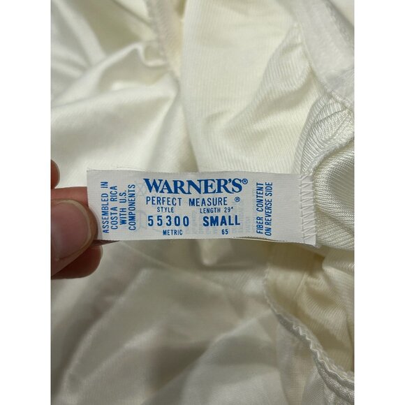 Warners Vintage Ivory Long Half Slip Skirt With Lace Hem Style 5530 Sz Small - Picture 5 of 8